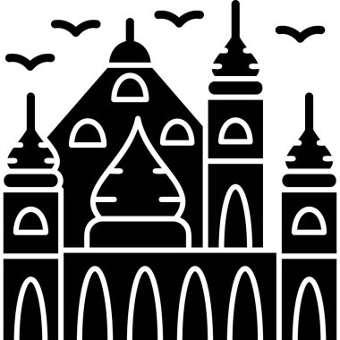 Bina simgesinin vektör illüstrasyonu