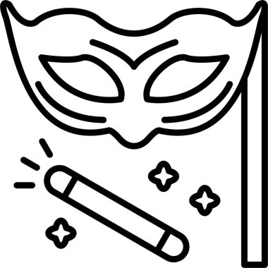 karnaval maskesi vektör illüstrasyonu