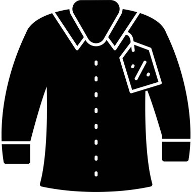 Askıda beyaz gömlekli bir kadının vektör çizimi