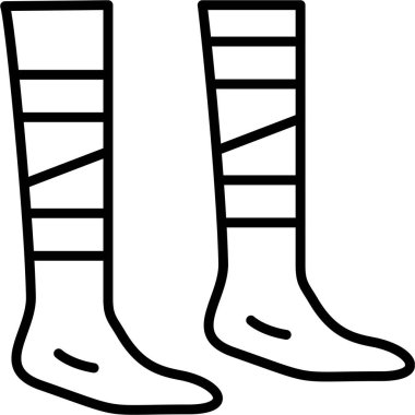 Çizme çizmeleri simgesi ana hatları biçiminde