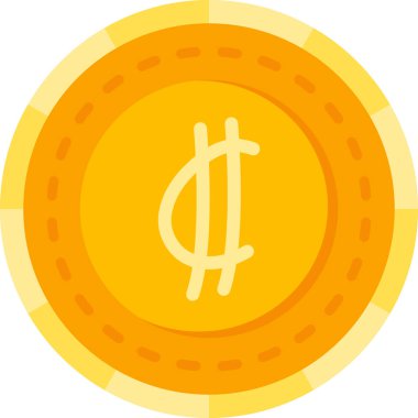 Sikke dolar para birimi simgesi düz biçiminde