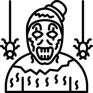 Cadılar Bayramı simgesi, vektör illüstrasyonu