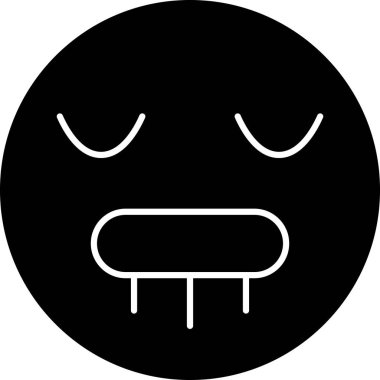 Yüz. Web simgesi basit illüstrasyon