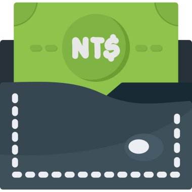 Para simgesi, vektör çizim