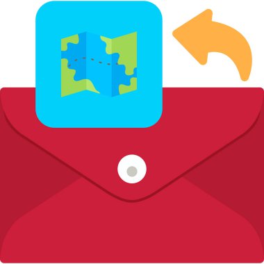 Harita simgesi, vektör illüstrasyonu