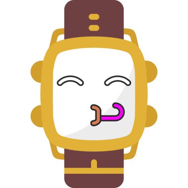 düz renk retro karikatür çalar saat