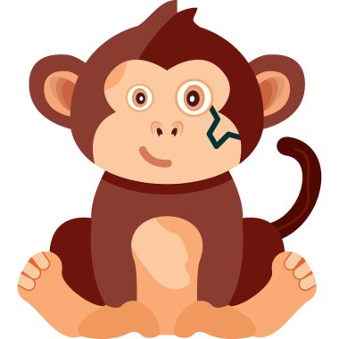 maymun çizgi film simgesi tasarımı