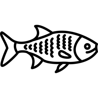 balık simgesi vektör illüstrasyonu