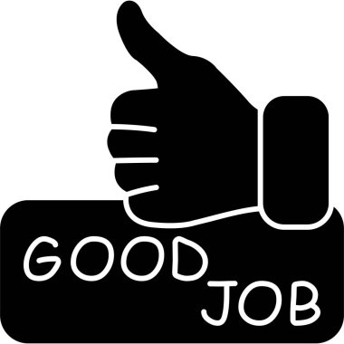 iyi iş simgesi, vektör illüstrasyonu