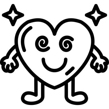 Kalp. Web simgesi basit illüstrasyon