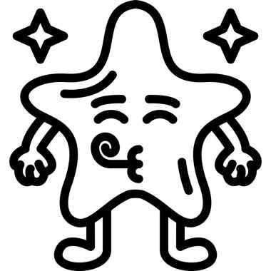 Gülümseyen bir uzaylının sevimli çizgi film çizimi