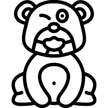 Çizgi film ayısının vektör çizimi