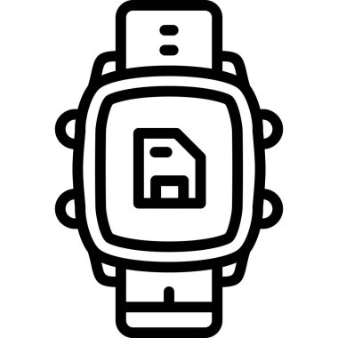 Akıllı saat. Web simgesi vektör illüstrasyonu