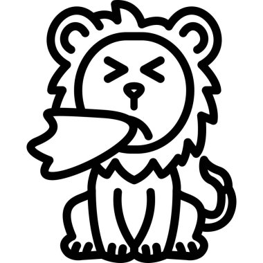 Çizgi film aslanının vektör çizimi