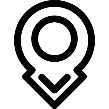 konum haritası gezinme simgesi ana hat biçiminde