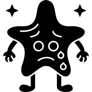 üzgün hayalet simgesi, basit vektör illüstrasyonu