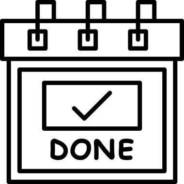 Simge vektör illüstrasyonu tamamlandı