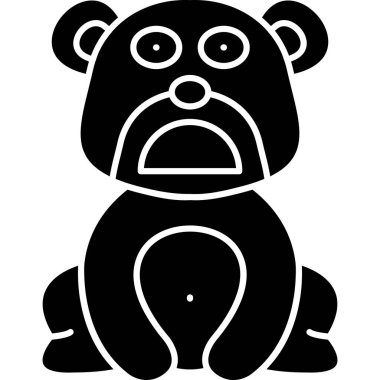 Ayı ağı simgesi, basit vektör illüstrasyonu