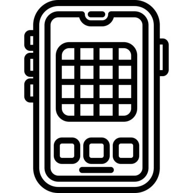 Akıllı telefon simgesi. Beyaz arkaplanda izole edilmiş web tasarımı için telefon vektör simgesi