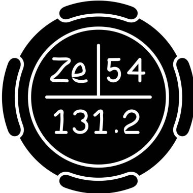 Beyaz arkaplanda izole edilmiş ana hat biçiminde dijital saat simgesi