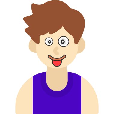 Saç stili tasarımı ve gömleği olan mutlu bir çocuk.