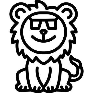 aslan çizgi film simgesi resmi