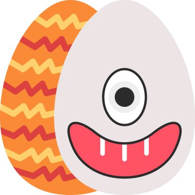 Mutlu yumurta, vektör çizimi renk çizimi