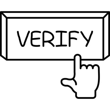 İşaret simgesi vektörünü kontrol et. İnce çizgi işareti. izole edilmiş sınır sembolü çizimi