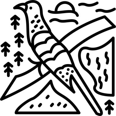 kamp ormanı macera simgesi