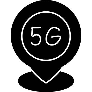 5 g simge vektör illüstrasyonu