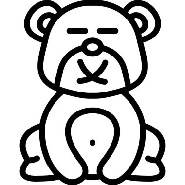 Tatlı çizgi film ayısının vektör çizimi