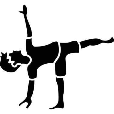 Sporcu jimnastik yapıyor.