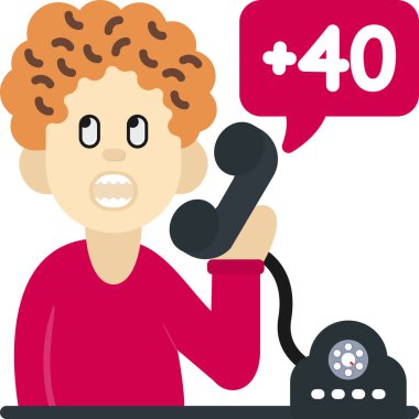 Telefonlu çağrı merkezi adamı.