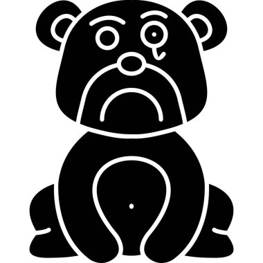 Tatlı bir çizgi film ayısının vektör çizimi