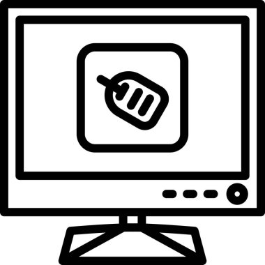 Bilgisayar. Web simgesi basit illüstrasyon