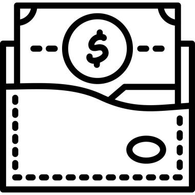 Para için. Web simgesi basit illüstrasyon