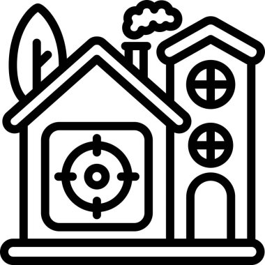 Ev. Web simgesi basit illüstrasyon