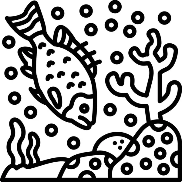 balık simgesi, vektör illüstrasyonu