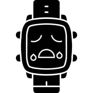 üzgün yüz simgesi, vektör illüstrasyon tasarımı