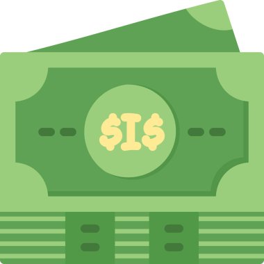 para düz simgesi, dolar işareti