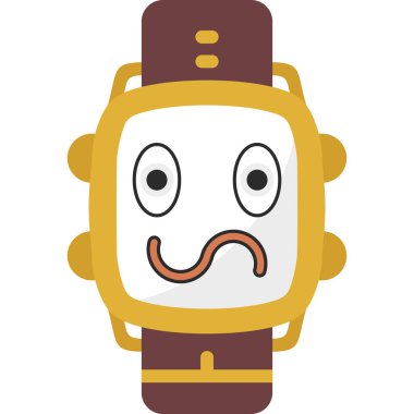 düz renk tarzı çizgi film çalar saat