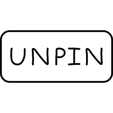 düğme sözcük simgesi ana hat biçiminde kilitle