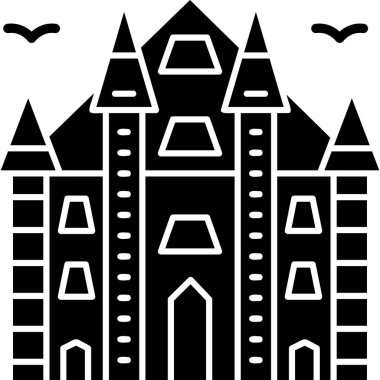 şato mimarisi simgesi ana hatlarıyla oluşturuluyor