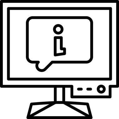 bilgisayar izleme simgesi, vektör illüstrasyonu