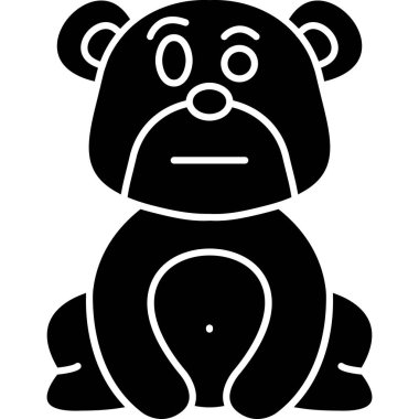 Ayı ağı simgesi, basit vektör illüstrasyonu