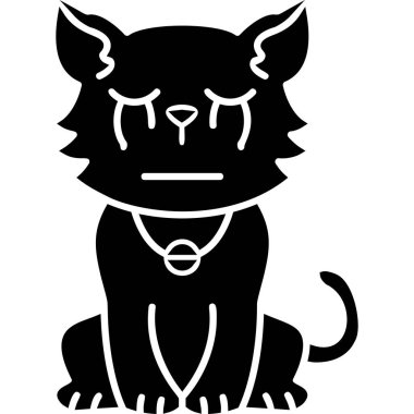 kedi ağı simgesi, vektör illüstrasyonu