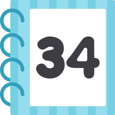 Takvim 4 simgesi, biçim, vektör illüstrasyon tasarımı