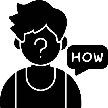 Soru işaretli genç adam çizgi filmi