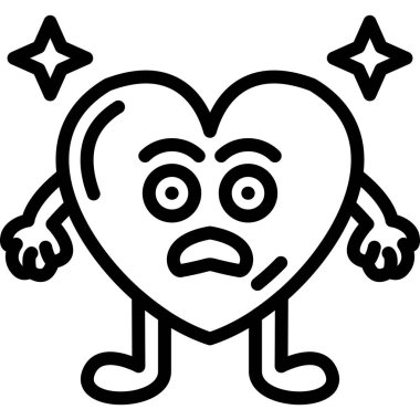 kalp duygu simgesi çizimi