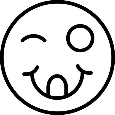 yüz emoji duygu simgesi ana hat biçiminde